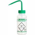 Bel-Art Bel-Art LDPE Wash Bottles 116430223, 250ml, Methanol Label, Green Cap, Wide Mouth, 3/PK 11643-0223